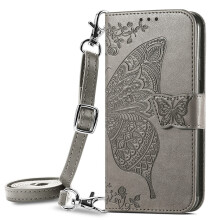 Wallet Case with Adjustable Shoulder Strap, Magnetic Flip Cover and Card Holder for Samsung Galaxy A32 4G