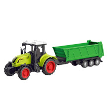 Kids Wooden Tractor with Flarebox Wagon, Push & Slide Toy for Ages 3+, Musical Instruments, Balloon Fart Games, 2-Pack
