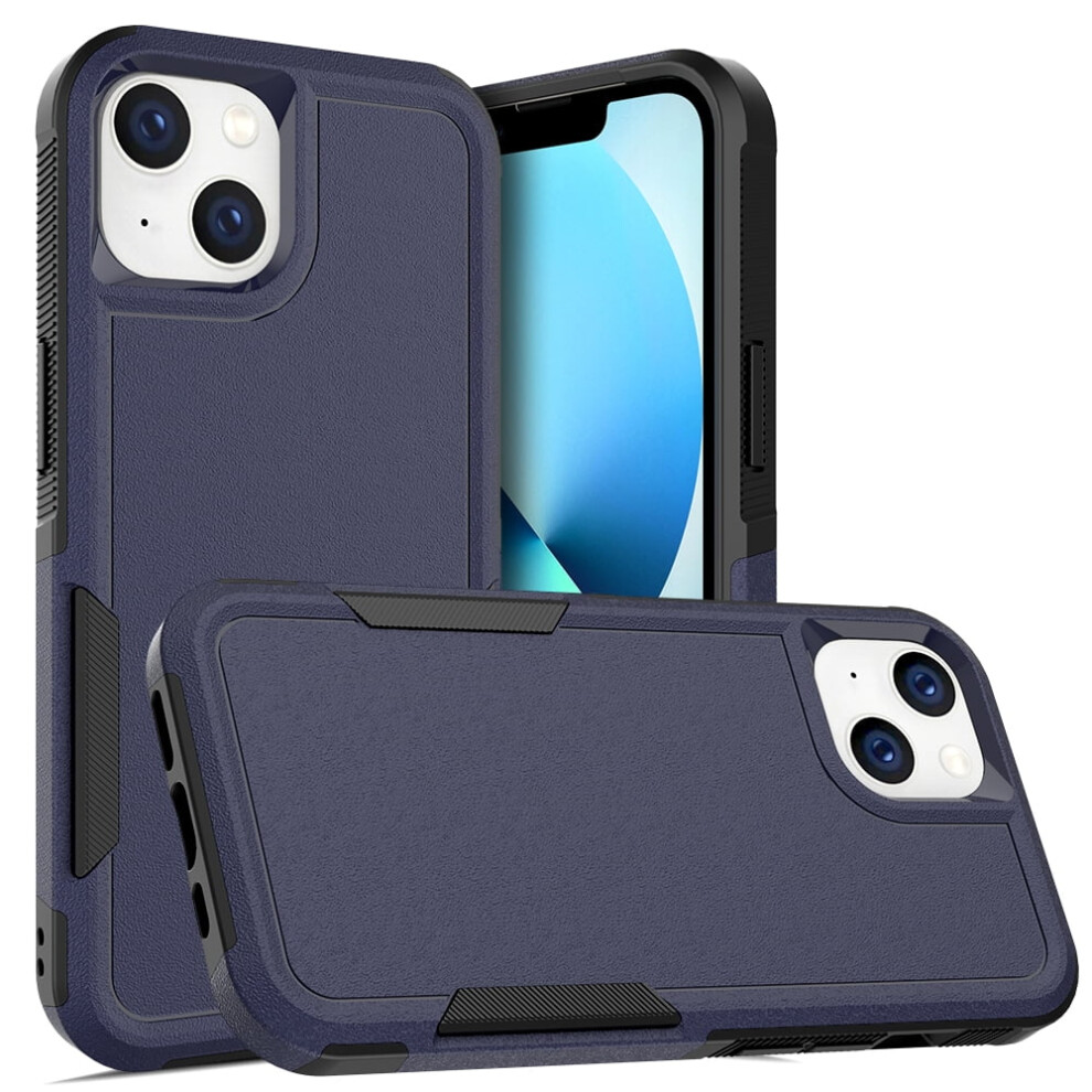 Defender Case For Iphone 14 6.1" Â Heavy-Duty 1-In-1 Rugged, Dustproof, Shockproof, Non-Slip Cover, (Compatible With Iphone 14) Blue 9028731590752