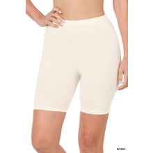 Plus size bløde bomuldsstrækbare knælange leggings fitness sport biker shorts