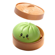 (Mint Green) Baozi Squishy Toy, Soft Cute Slow Rebound Simulation Steamed Bun Stress Relief, Portable Squeeze Toy Office Decor