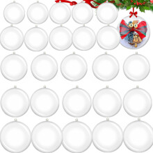 25pcs Clear Fillable Plastic Baubles 3–7cm
