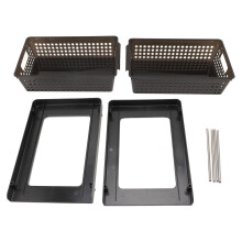 2‑Tier Plastic Drawer Organizer – Multi‑Purpose Storage Baskets for Bathroom, Kitchen, Office & Bedroom