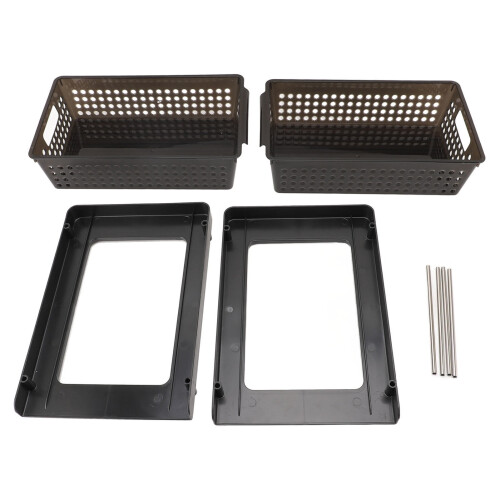 2‑Tier Plastic Drawer Organizer – Multi‑Purpose Storage Baskets for Bathroom, Kitchen, Office & Bedroom