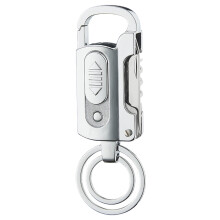 Accendino elettrico, accendino cool ricaricabile tramite USB, antivento e impermeabile, a doppio arco al plasma per campeggio all'aperto, argento