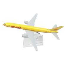 16 cm DHL B757 gegoten vliegtuigmodel, simulatievliegtuigmodel, luchtvaartmodel, vliegtuigbouwdozen voor verzameling en als cadeau