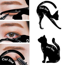 Women's Cosmetic Accessories Black Cat Eyeliner Eyeshadow Stencil Card Easy Draw Multifunctional Card Stencil for Eye‘s Makeup