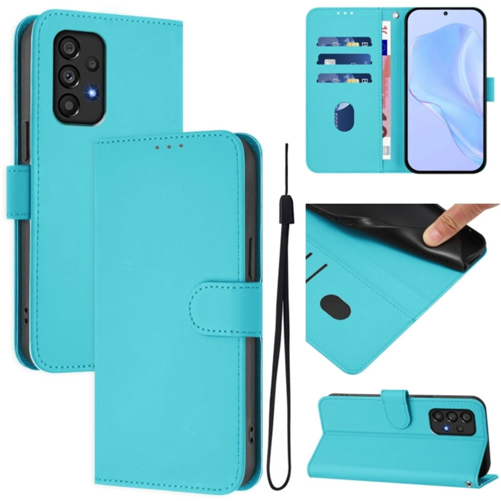 Wallet Case Compatible With Samsung Galaxy A33 5G Â Pu Leather Magnetic Flip Folio, 3-Card Slot & Wrist Strap, Lake Blue 9028731593661