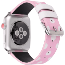 Polka Dot Leather Watch Band for Apple Watch 38mm and 40mm