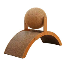 Cat Grinding Paw Toy Cat Scratching Board 2 In1 Cats Scratchi Wooden Scratcher Sisal Scratch Board Arch Bridge Toys