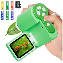Microscopio para Niños, Microscopio Digital de Mano de 1000X, Miniscopio de Bolsillo Portátil, Miniscopio USB para Niños