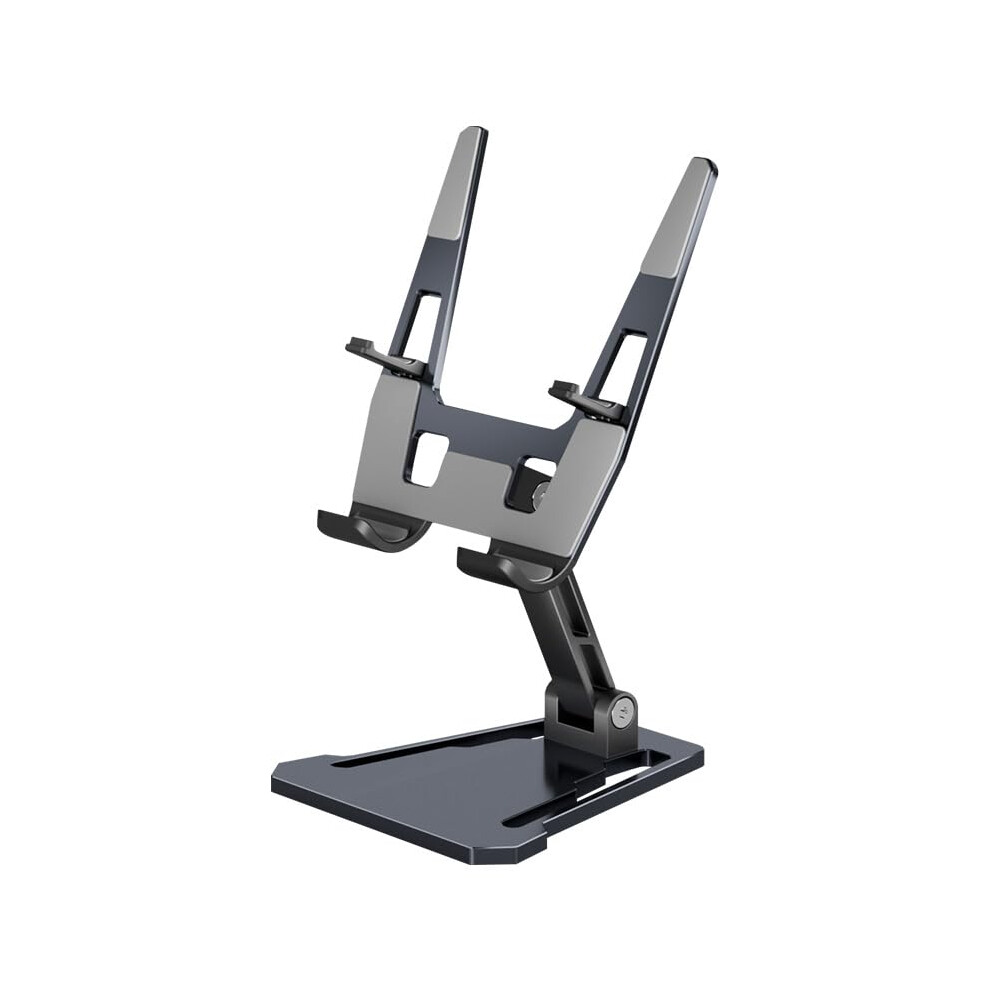 Dual Folding Cell Phone Stand, Adjustable Desktop Phone Holder With Antislip Base Compatible With Iphone And Ipad 9771547586036