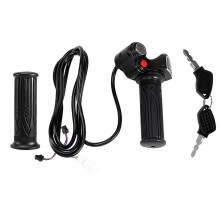 60V gashendel met draaigashendel, batterij-indicator, vergrendelingsschakelaar en slot/sleutel voor elektrische scooter/fietsonderdeel