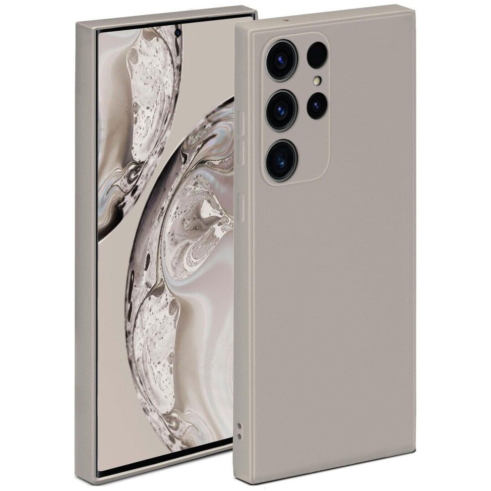 Silicone Case Taupe, Slim Shockproof Soft Cover With Raised Edge Protection For Samsung Galaxy S23 Ultra 9771547575375