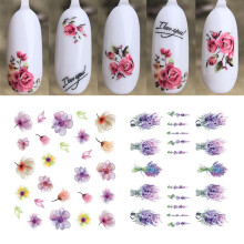 Nail Art Water Decals Transfers Stickers Spring Summer Flowers