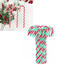 40Pcs Christmas Plastic Candy Cane, 5.9in Christmas Tree Hanging Ornament for Christmas Decorations (Red Green White)