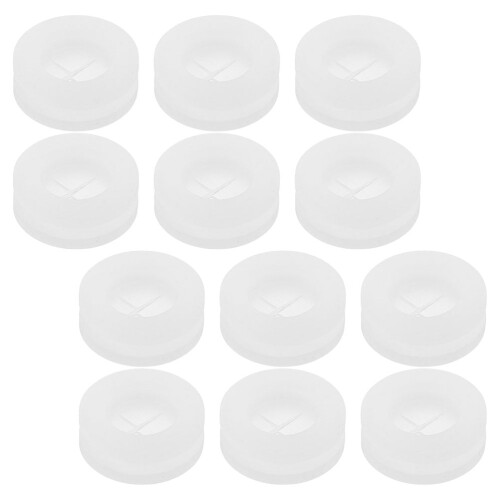 12 Pcs Silicone Straw Hole Plug 1.70X1.70X0.60CM White