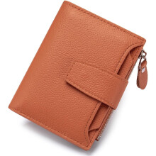 Small Wallet for Women RFID Blocking Bifold Leather Wallet Compact Card Holder with Zipper Coin Pocket & 4 ID Windows