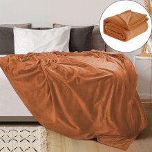 Bedding Fleece Blanket Queen Size Grey 300GSM Luxury Bed Blanket Anti-Static Fuzzy Soft Blanket Microfiber (70*100 cm)