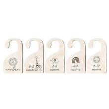 Wooden Baby Closet Dividers Clothes Organizers Newborn Growth Remembrance