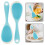 Kitchen Accessory Spatula Rice Spoons Silicone Transparent Blue 2Pcs for Cooking 1