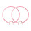 2Pcs Round Plastic Embroidery Hoops Spring Action-Pink 1