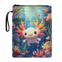 st presentboksväska 28,5 cm x 21,5 cm, vattentät polyesterpåse i pocketformat – födelsedagspresent till lärare, simning med Axolotl-design