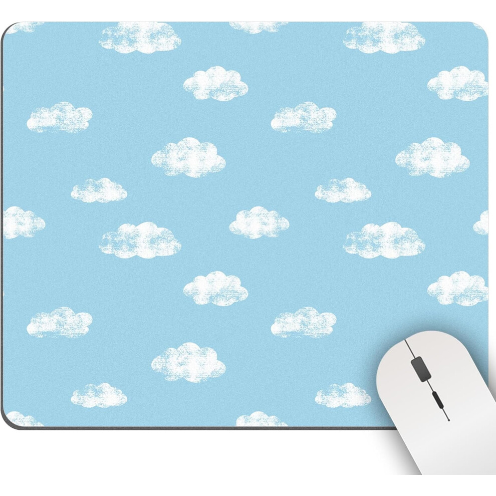 Sky Cloud Square Mousepad With Non-Slip Rubber Base Â Compatible With Gaming, Office & Laptop Mice Blue 9028731052786