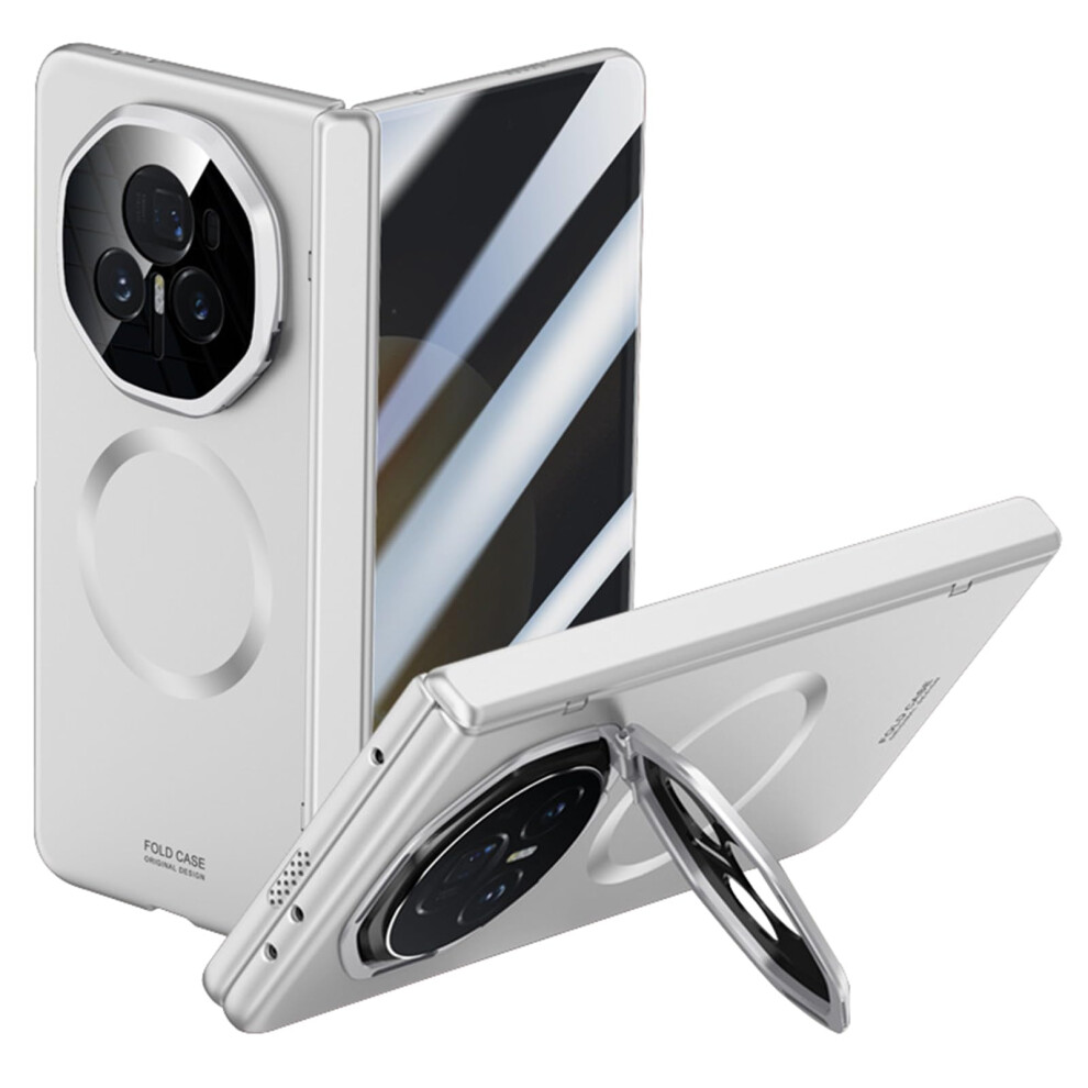 Case For Honor Magic V3 Magnetic Flip Cover With Antipeep Screen, 360 Protection And Stand, White 9092120198898