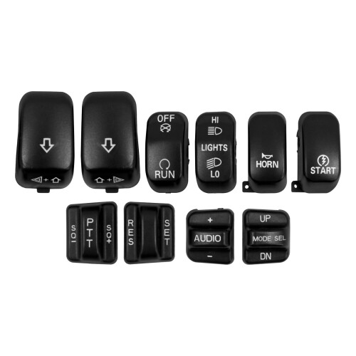 10x Ανταλλακτικό μαύρο καπάκι διακόπτη για Harley Touring Softail Dyna96-2013