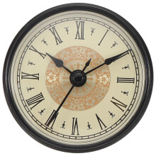 70mm Quartz Clock Insert,Round Quartz Movement Miniature Clock Roman Numeral Clock Fit 61mm/3.1inch Diameter Hole A