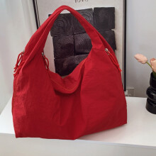 Casual Nylon Hobo Tote Bag, Minimalistisk Skuldertaske til Daglig Pendling, Let Armhulstaske med Lynlås, Flerfarvede Muligheder til Kvinder