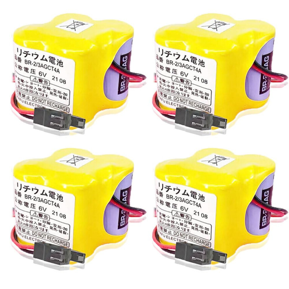 Br2/3Agct4a 6V 4400Mah Plc Backup Battery Pack 4 Pack Longterm Power Backup For Fanuc Cnc A98l00310025 9771547586791