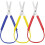 3 Pieces Colored Loop Scissors, Safety Self-opening Scissors, Easy Grip 1