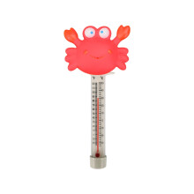 Thermomètre flottant en forme de crabe rouge pour piscine, pour mesurer la température de l'eau, contenance de 5 ml