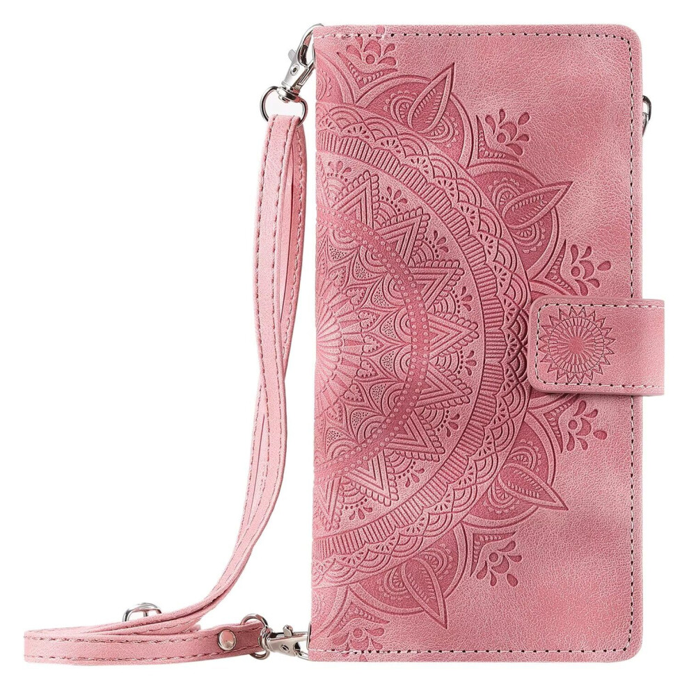 Leather Wallet Case With 8 Card Slots Kickstand Floral Embossed Cover For Xiaomi Cc9 A3 Pro 9 Lite Pink 9092120202090