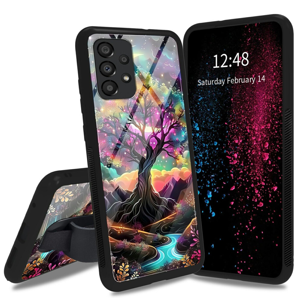 Case For Samsung Galaxy A53 5G With Adjustable Hand Strap And Kickstand, Shockproof Tpu Glass Cover 9771547586982