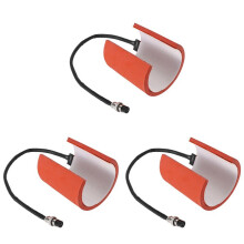 3X Sublimeringsmaskin 220V Silikonmugg VäRmedyna Mattmugg VäRmepressdelar Till Muggar Tryckpress 11OZ Koppar