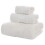 Lot de 3 serviettes de bain en coton doux,-Blanc d'origine 1