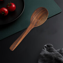 Wooden Soup Spoon – Long Handle Japanese Style Tablespoon for Eating Mixing – Kitchen Utensil (16Cm,Acacia Wood)