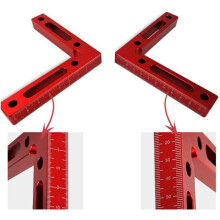Équerre professionnelle pour le travail du bois, équerre de serrage d'angle en alliage d'aluminium avec angle de précision de 90 degrés pour une