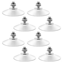 8-Pack Transparante PVC Zuignappen Verdikte Zuignappen met M6 X 14 Draadschroef Extra Sterk voor Badkamer Keuken