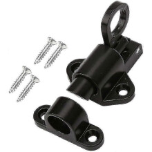 4 Pack Black Aluminum Alloy Security Automatic Window Gate Lock Spring Load Bolt Latch