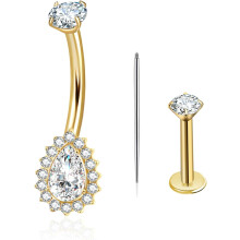 Hypoallergener 14G Bauchnabelpiercing – Chirurgenstahl, nickelfrei, bleifrei, Innengewinde, kompatibel mit Standard-Bauchnabelpiercings