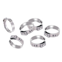 35 Abrazaderas PEX de 1/2 Pulgada, Anillo de Engarce Pex de Acero Inoxidable, Abrazadera de Manguera de una Sola Oreja para Conexiones de Accesorios