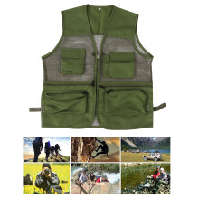 Durable Breathable Multi-Pocket Mesh Military Vest XL Military Green