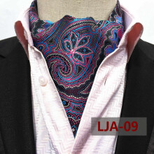 Herrenkrawatte mit Paisley- und Polka-Dot-Muster, Polyester, 117 x 15,5 cm