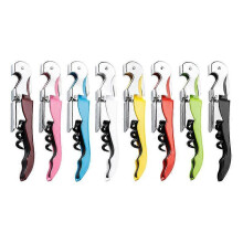 (Blue) 2Pcs Corkscrew Wine Bottle Opener Professional Stainless Steel Wood Handle Foil Cutter Applicable For Family Hotel