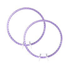 2Pcs Mulfunctional Adjustable Embroidery Frames Round-Purple