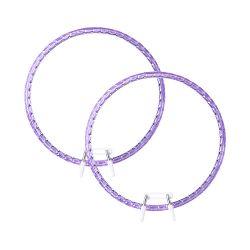 2Pcs Mulfunctional Adjustable Embroidery Frames Round-Purple